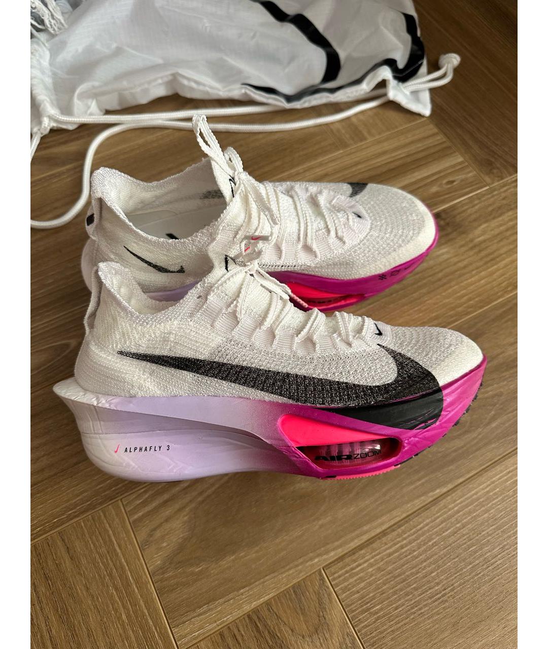 NIKE Белые текстильные кроссовки, фото 3