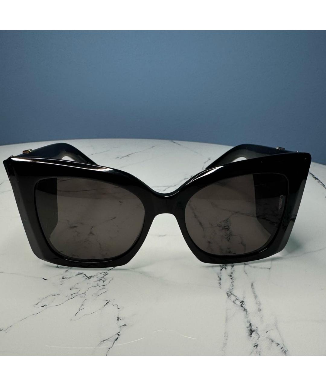 SAINT LAURENT Черные пластиковые солнцезащитные очки, фото 7