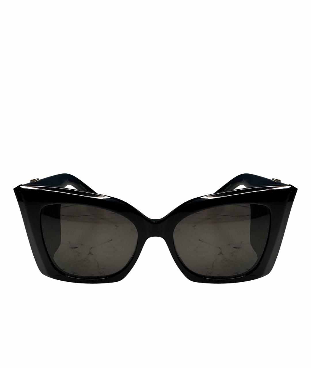 SAINT LAURENT Черные пластиковые солнцезащитные очки, фото 1