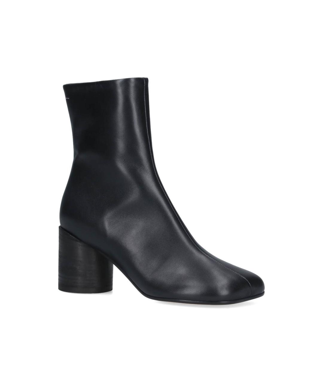 MM6 MAISON MARGIELA Черные кожаные сапоги, фото 2