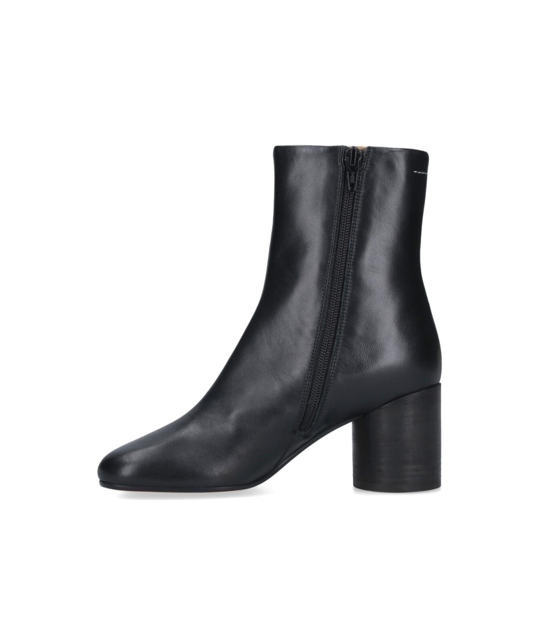 MM6 MAISON MARGIELA Черные кожаные сапоги, фото 3