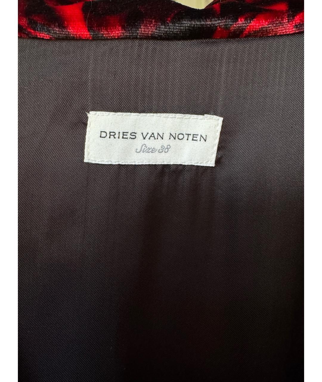 DRIES VAN NOTEN Бордовое вискозное вечернее платье, фото 8
