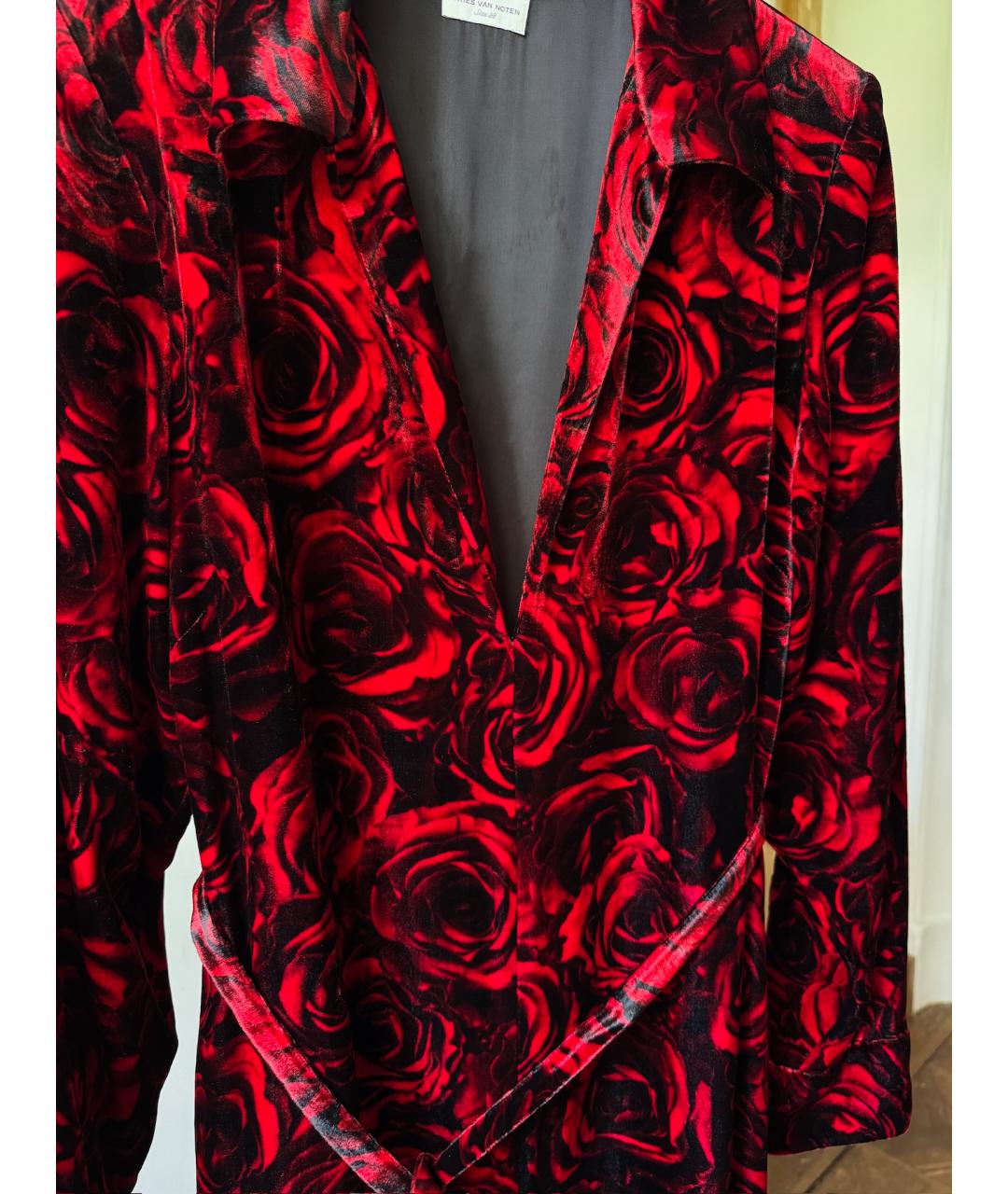 DRIES VAN NOTEN Бордовое вискозное вечернее платье, фото 6