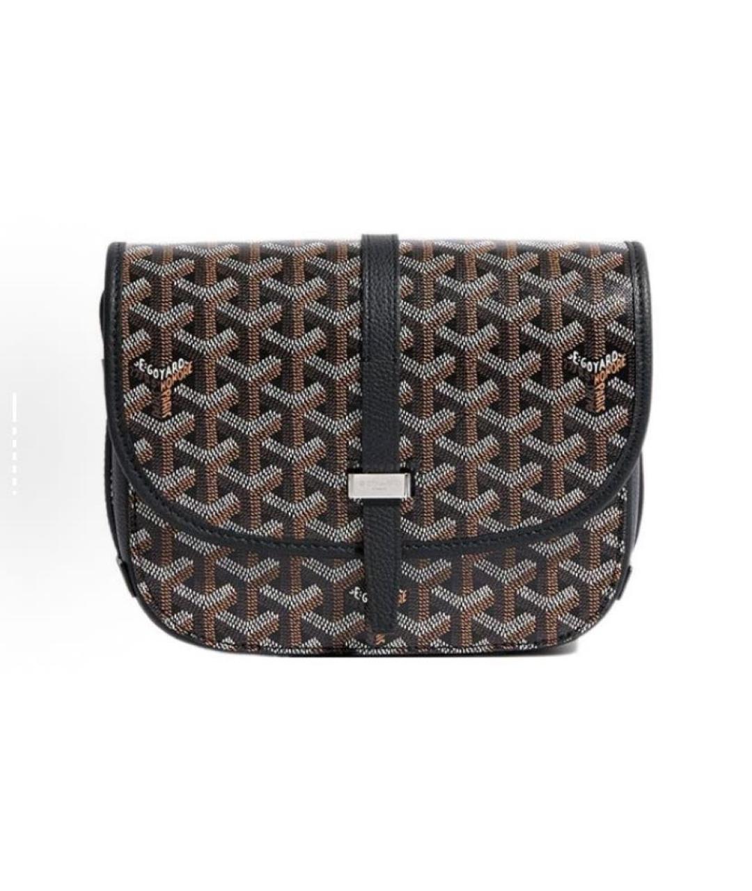 GOYARD Черная кожаная сумка через плечо, фото 2