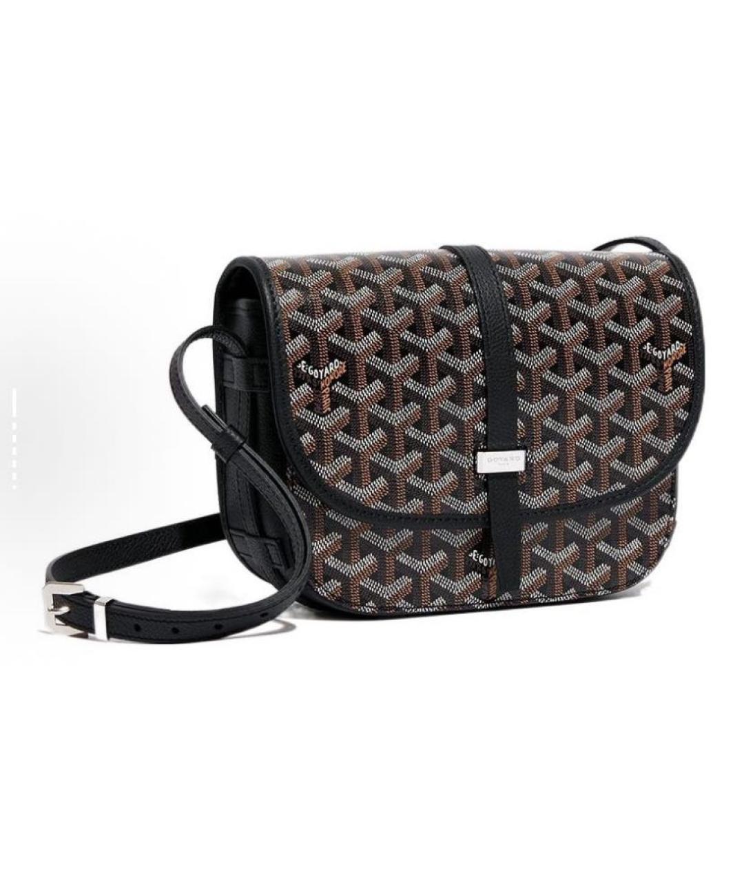 GOYARD Черная кожаная сумка через плечо, фото 5
