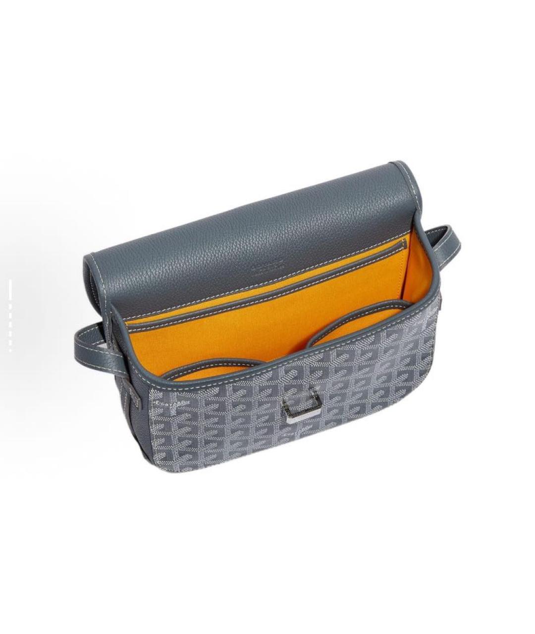 GOYARD Антрацитовая кожаная сумка через плечо, фото 3