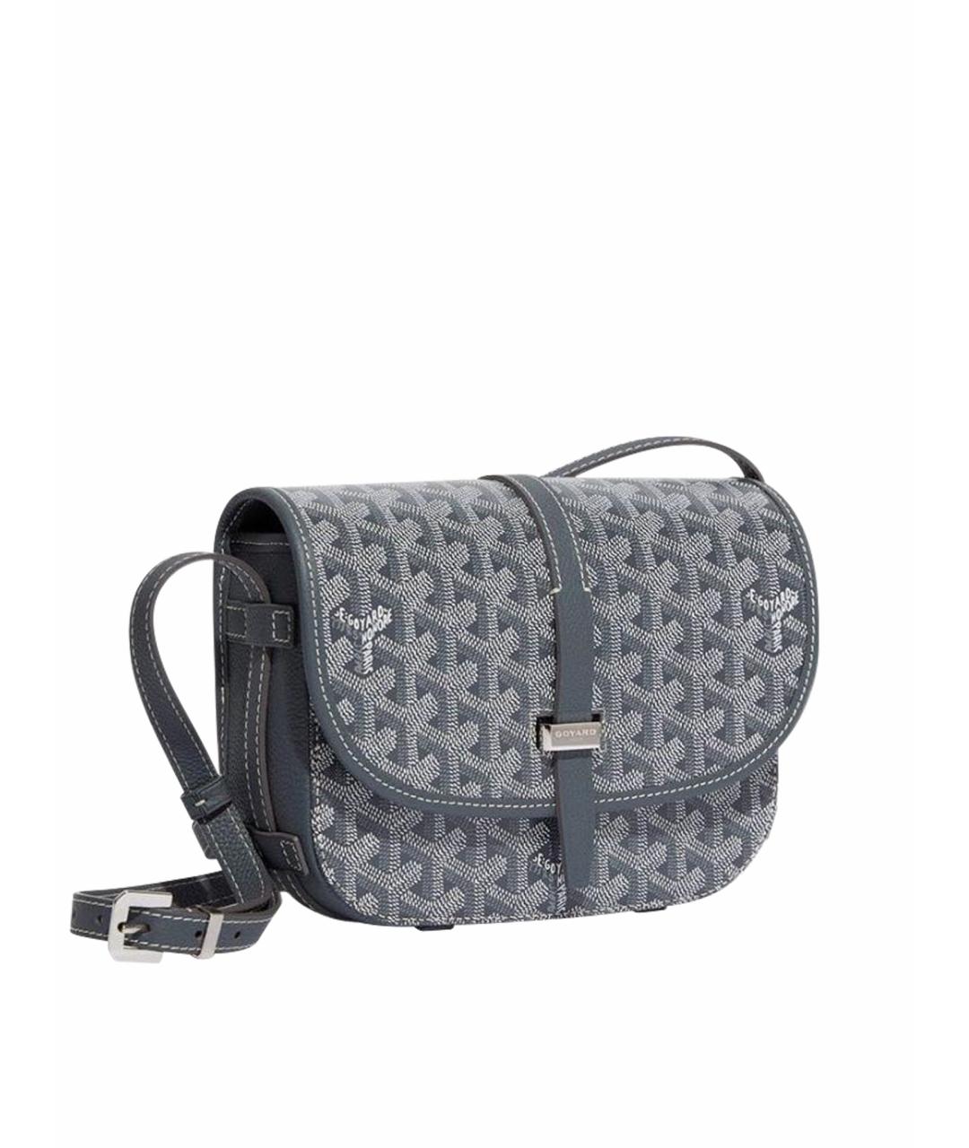 GOYARD Антрацитовая кожаная сумка через плечо, фото 1