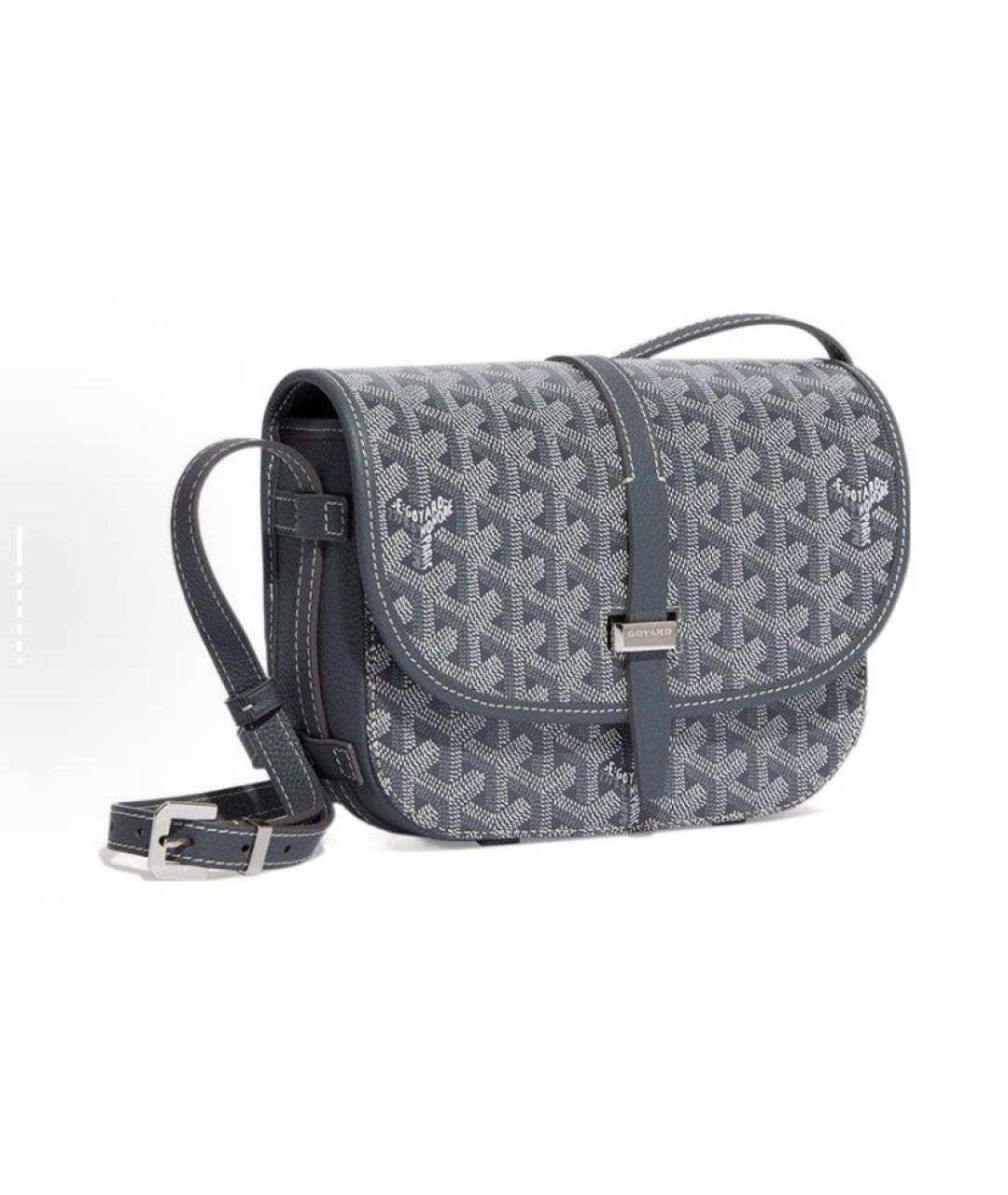 GOYARD Антрацитовая кожаная сумка через плечо, фото 5