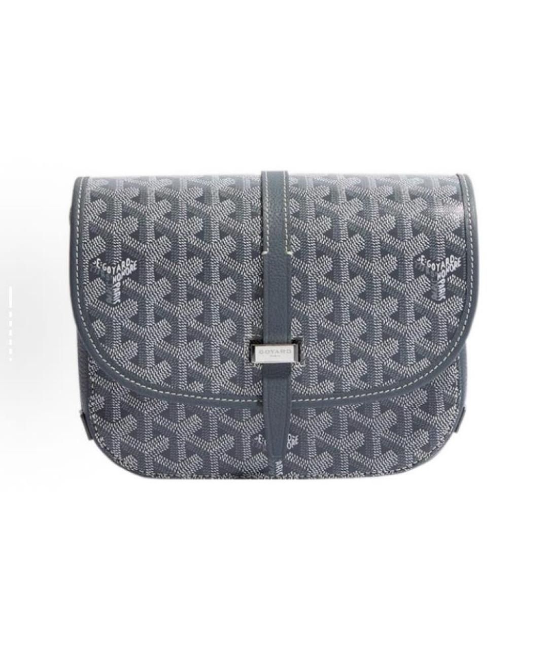 GOYARD Антрацитовая кожаная сумка через плечо, фото 2