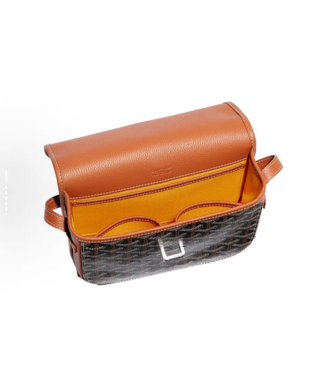 GOYARD Коричневая кожаная сумка через плечо, фото 4