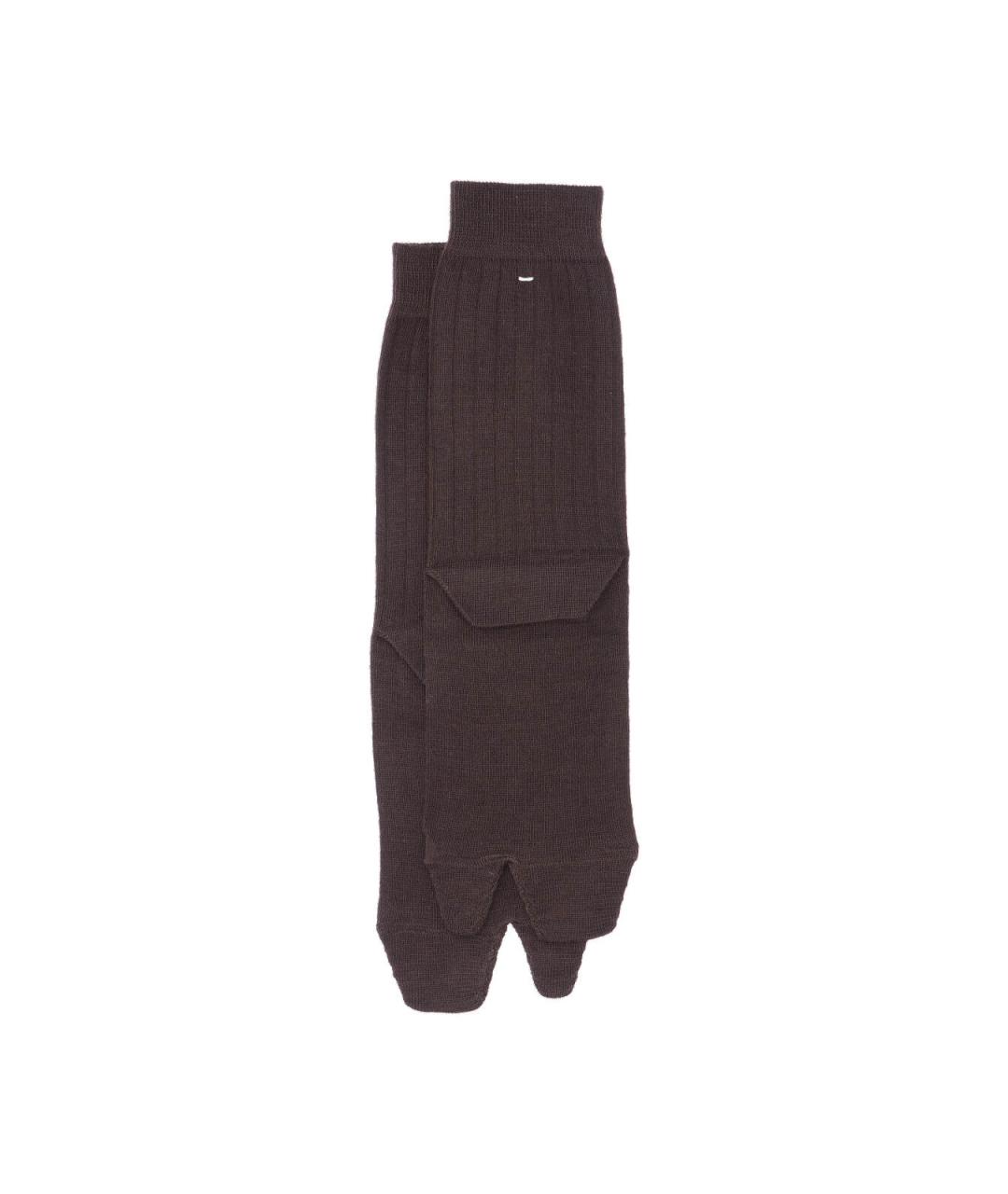 MAISON MARGIELA Коричневые носки, чулки и колготы, фото 1