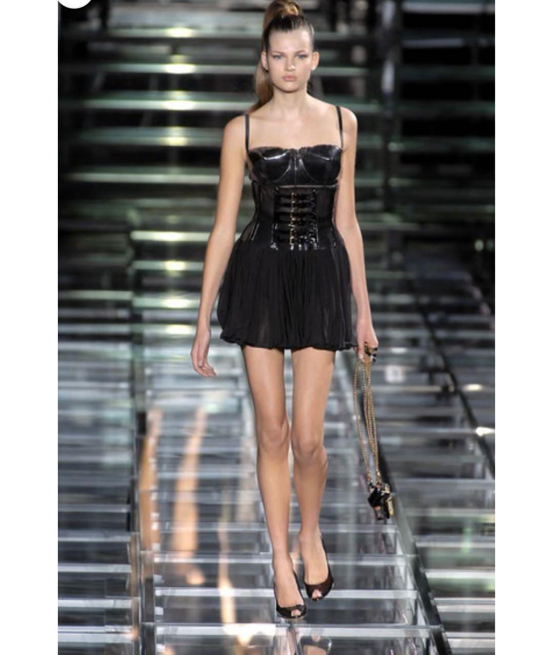 DOLCE&GABBANA Темно-синий хлопковый корсет, фото 6