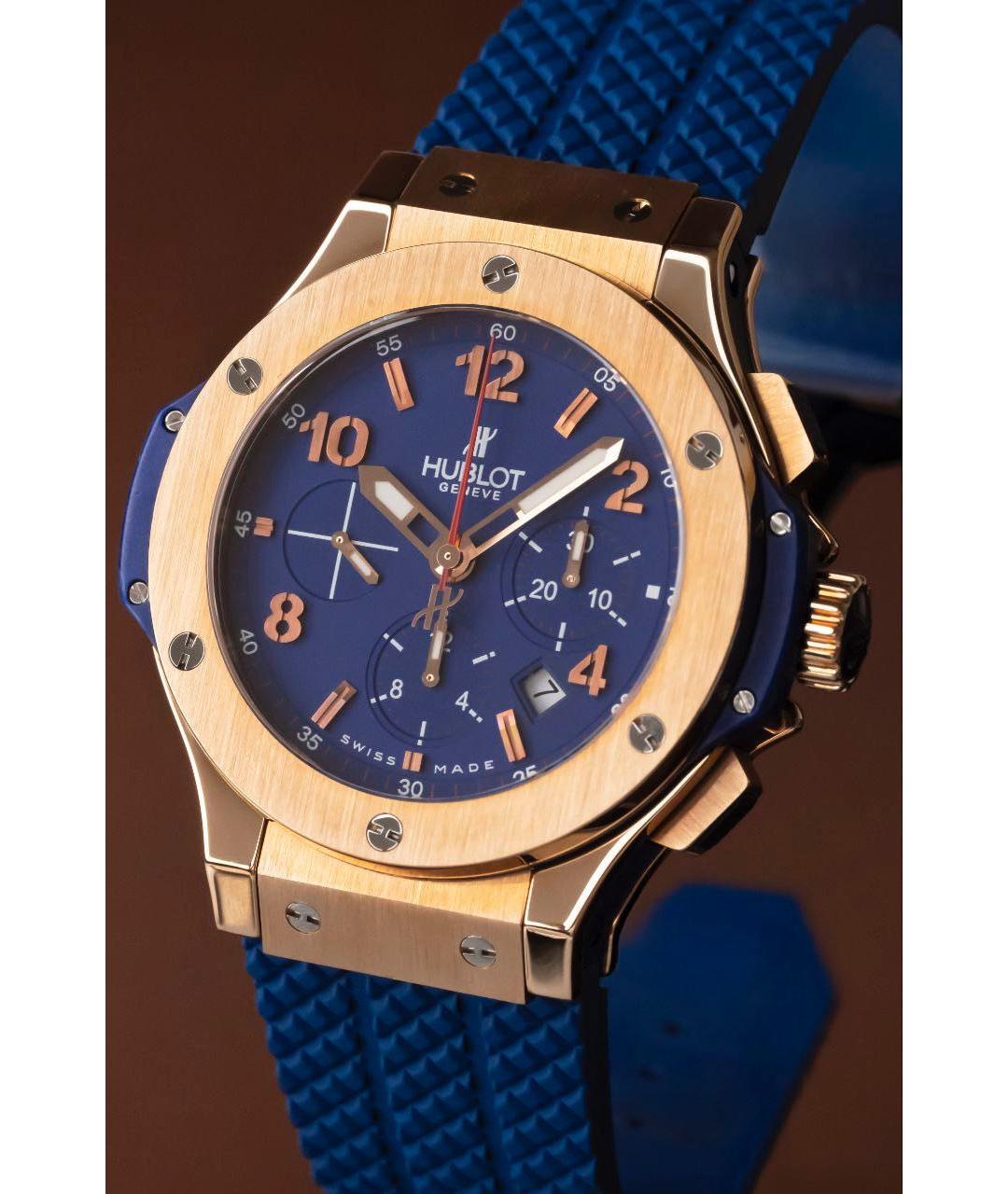 HUBLOT Синие часы из розового золота, фото 3