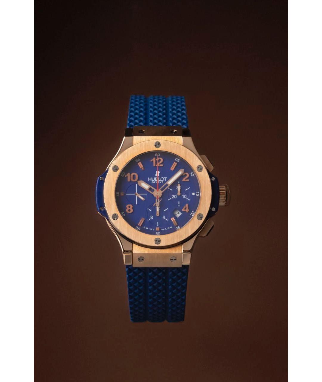 HUBLOT Синие часы из розового золота, фото 4