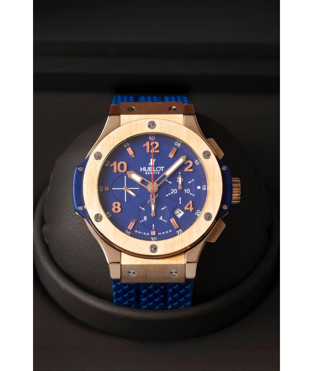 HUBLOT Синие часы из розового золота, фото 2