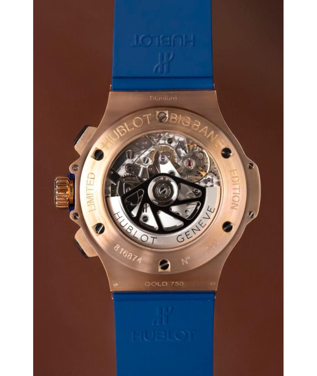 HUBLOT Синие часы из розового золота, фото 5