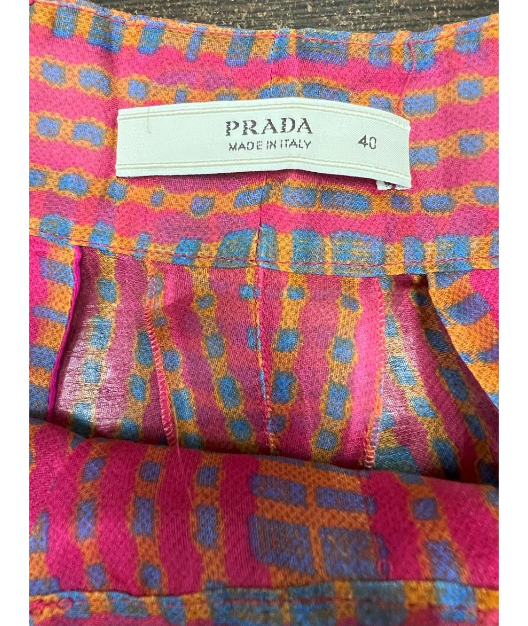 PRADA Шелковые прямые брюки, фото 3