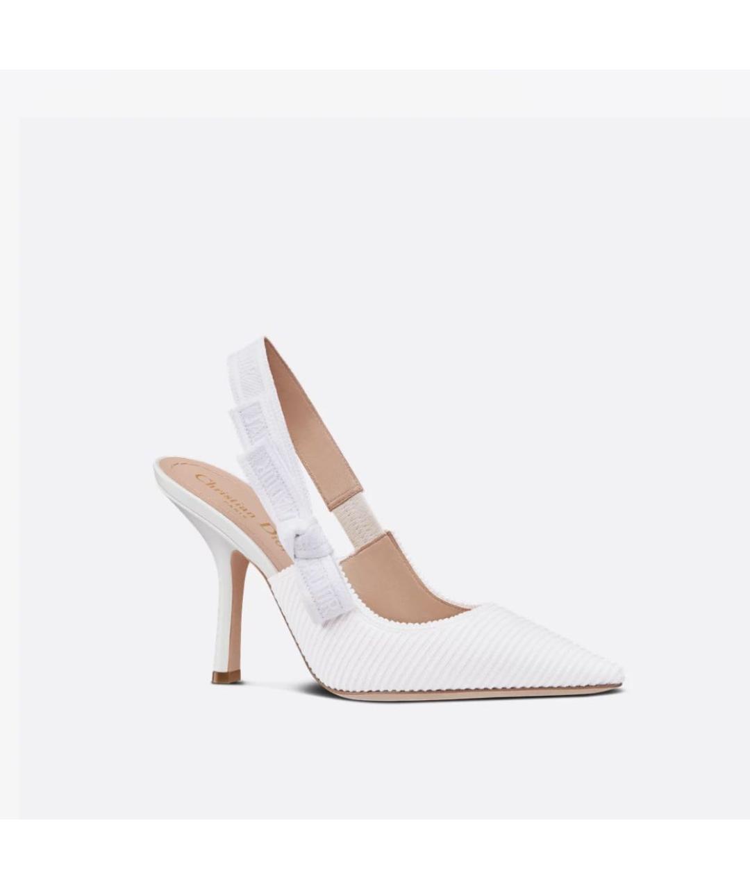 CHRISTIAN DIOR Белые текстильные туфли, фото 4