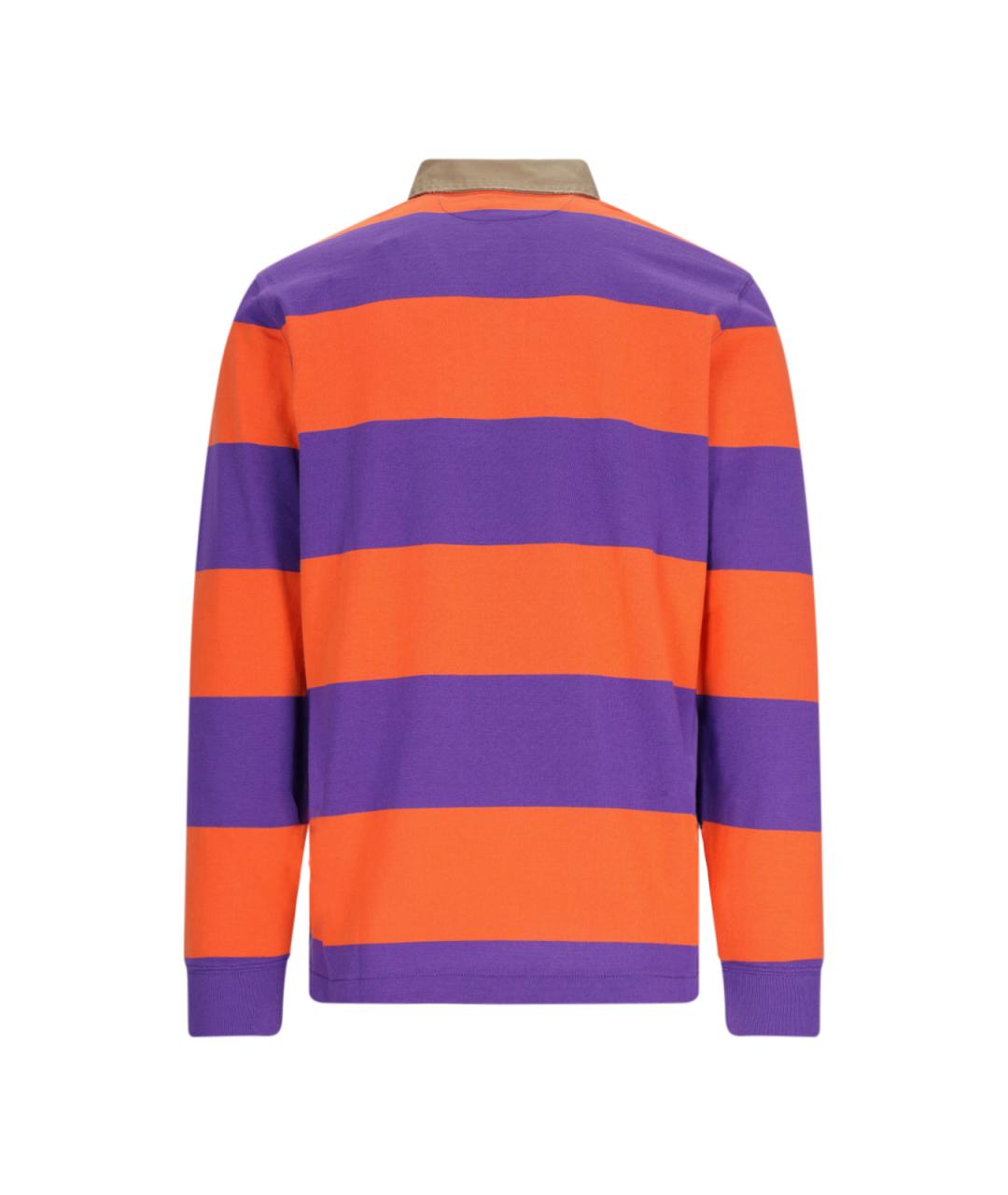 POLO RALPH LAUREN Мульти хлопковое поло с длинным рукавом, фото 2