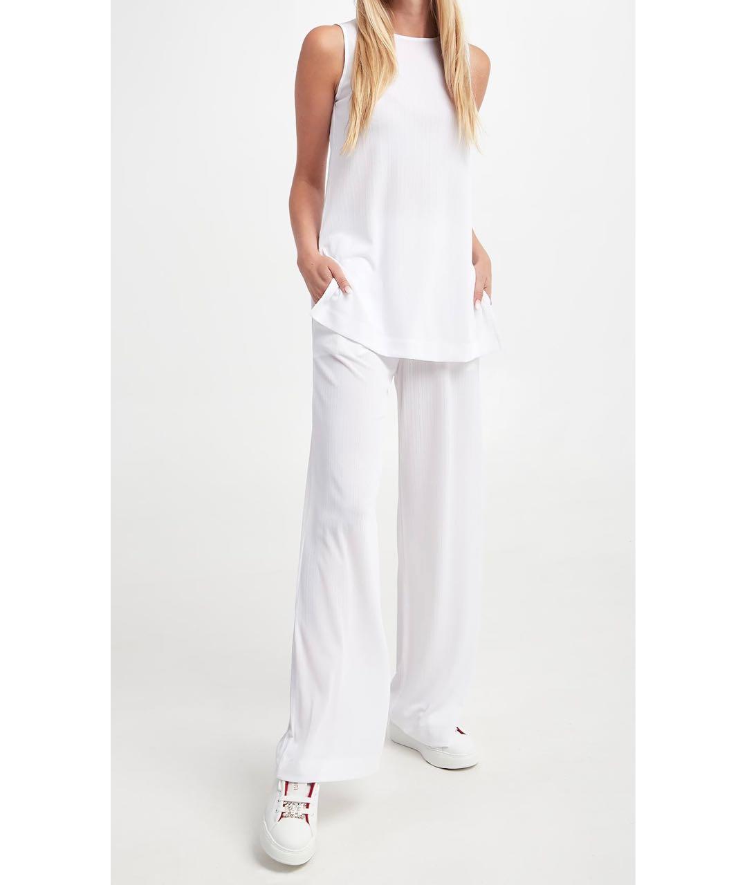 MAX MARA Белый вискозный костюм с брюками, фото 5