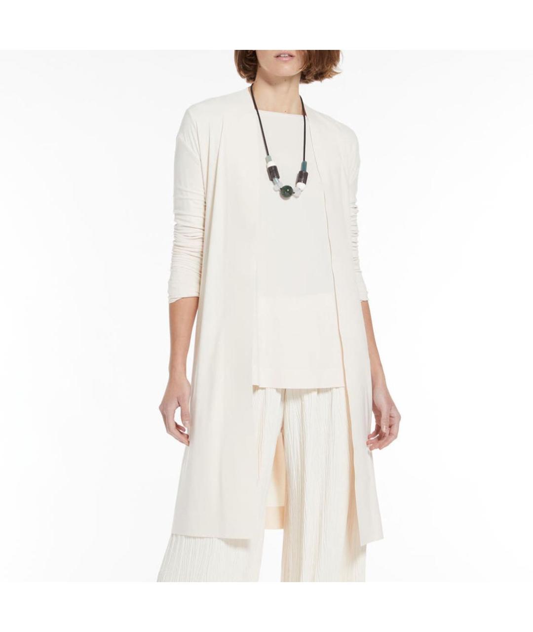 MAX MARA Белый вискозный костюм с брюками, фото 6