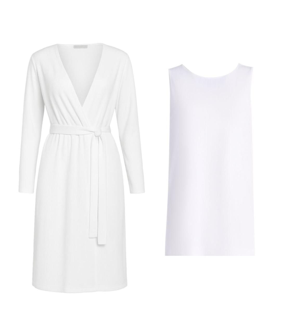 MAX MARA Белый вискозный костюм с брюками, фото 1