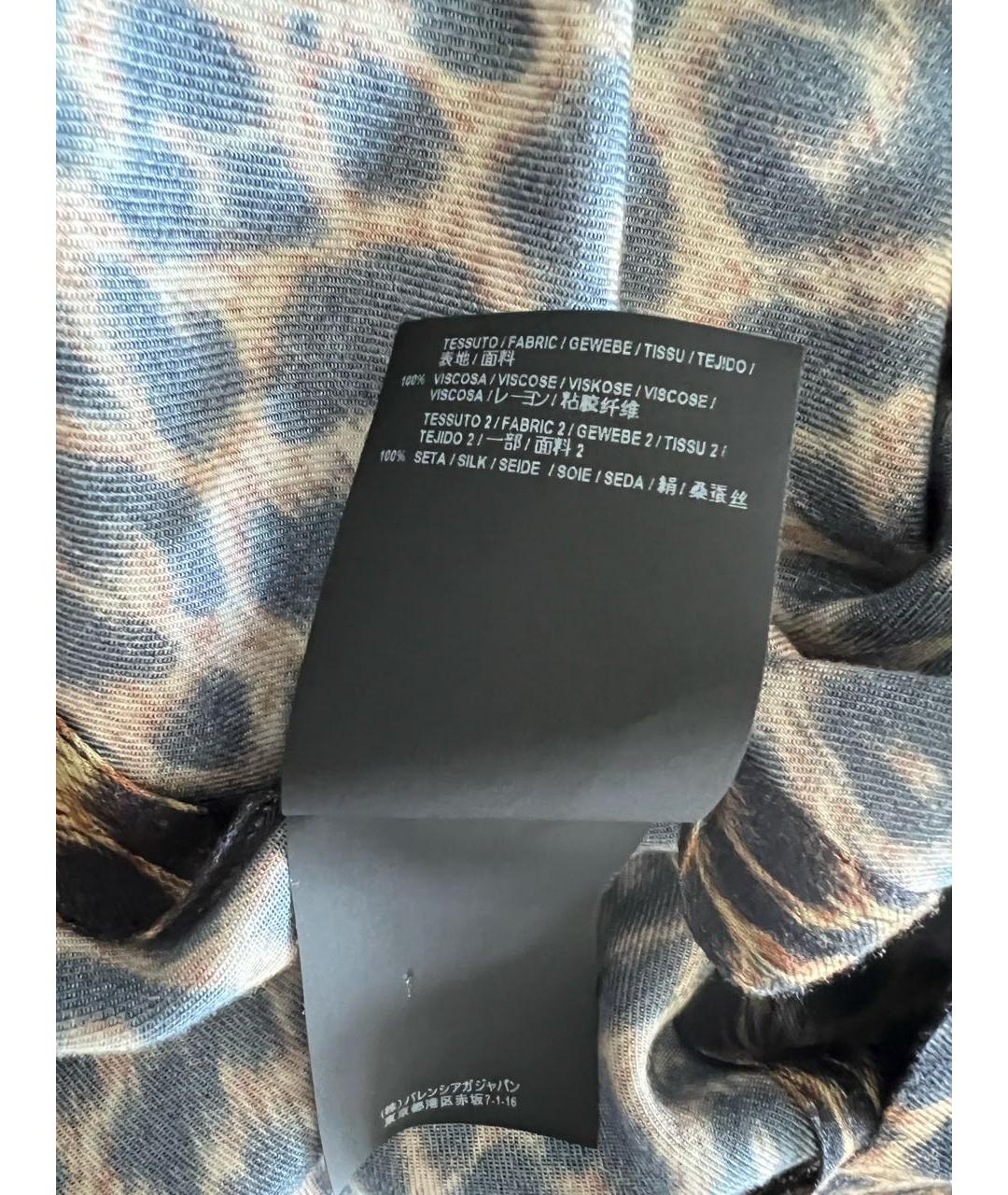 BALENCIAGA Коричневое вискозное парео, фото 7