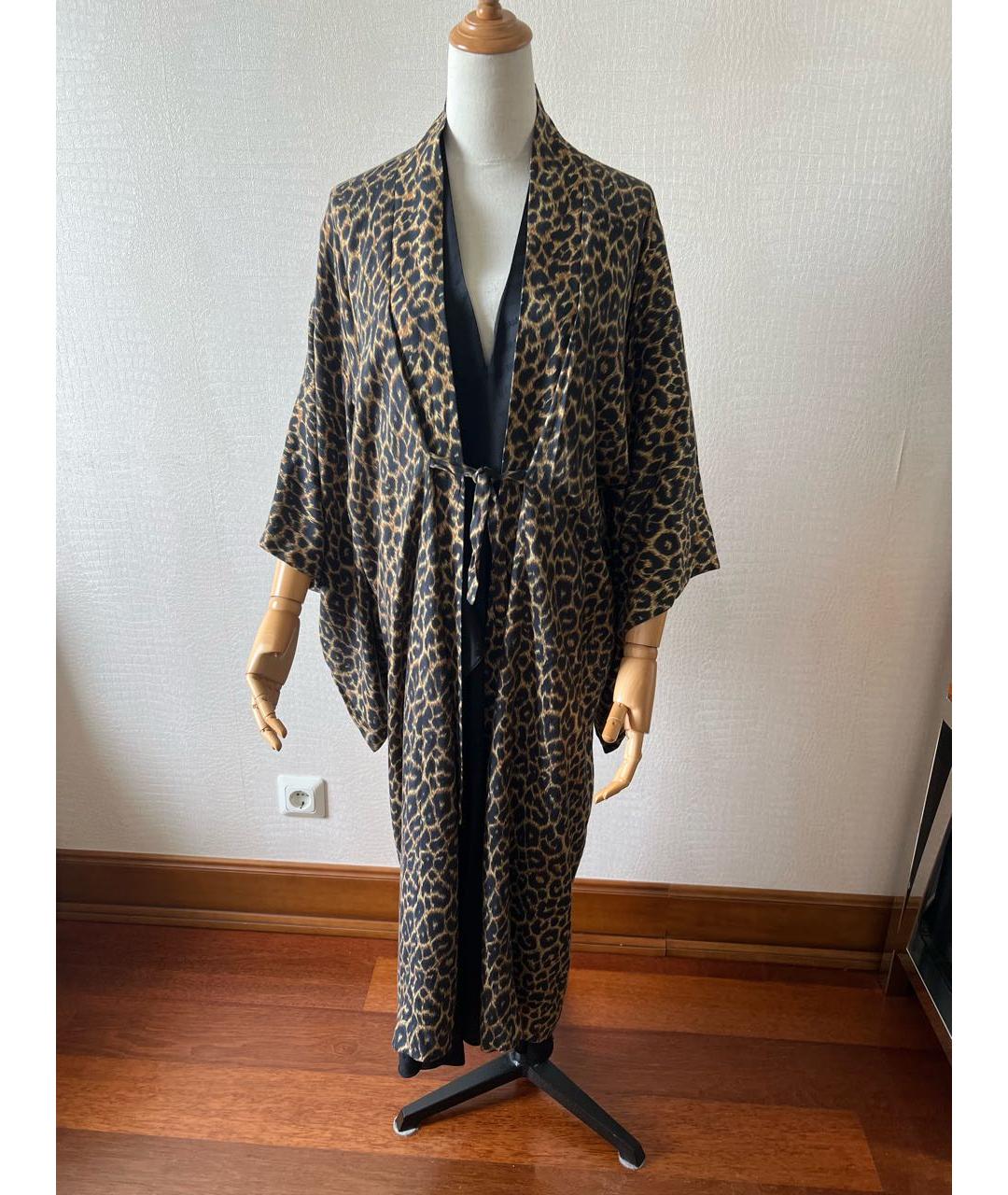 BALENCIAGA Коричневое вискозное парео, фото 3