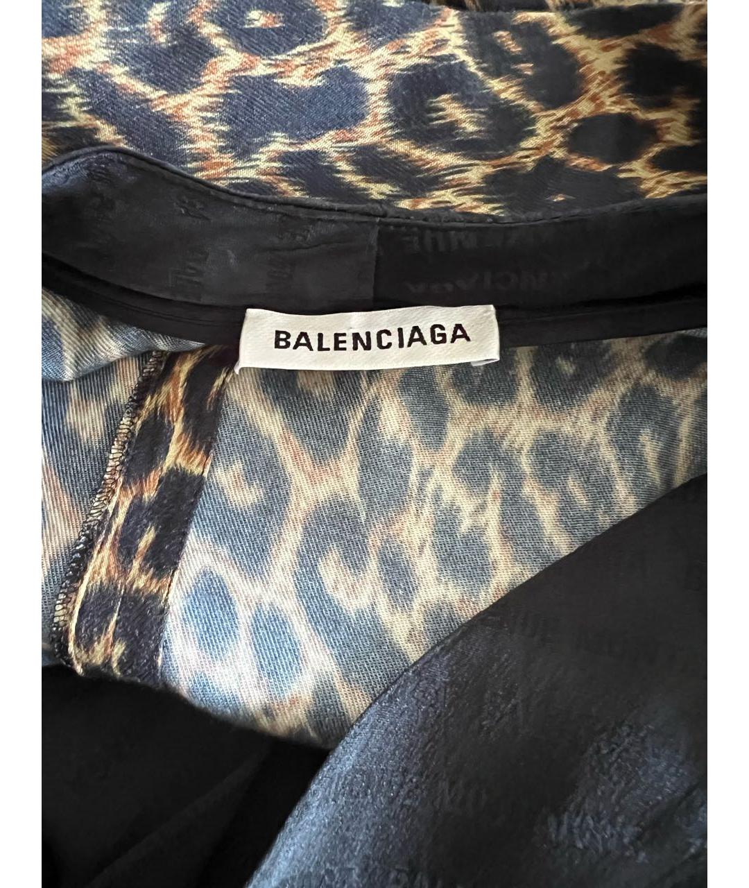 BALENCIAGA Коричневое вискозное парео, фото 5