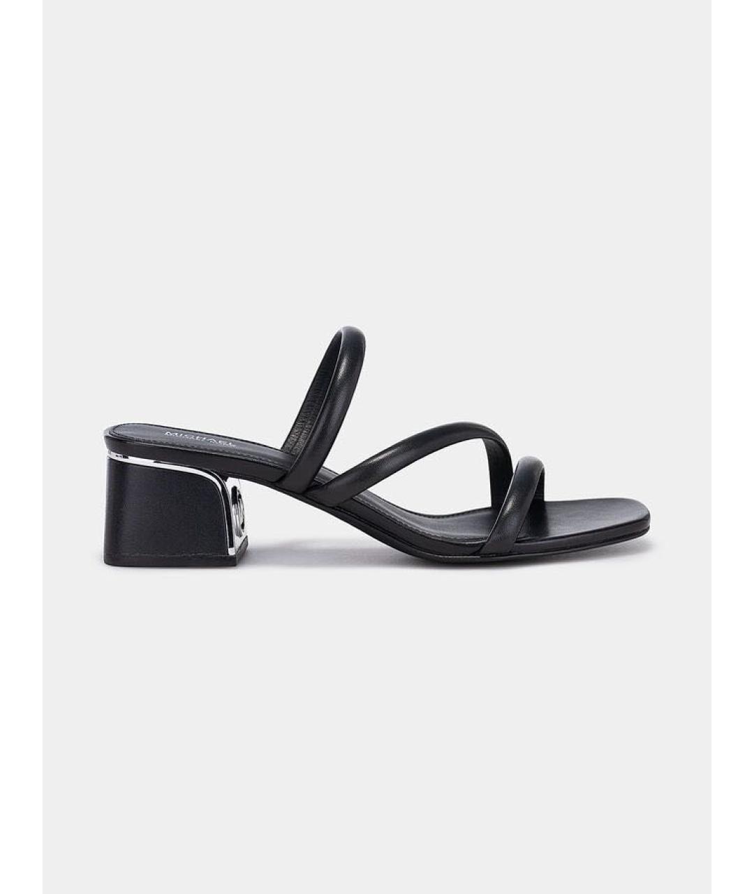 MICHAEL KORS Черные кожаные босоножки, фото 7