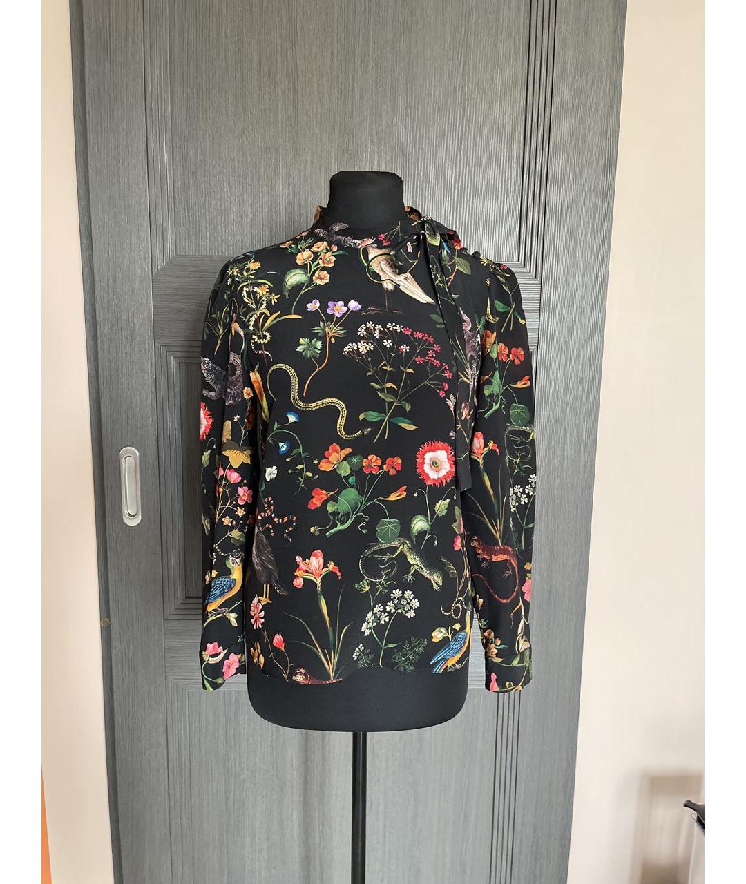 RED VALENTINO Мульти шелковая блузы, фото 5