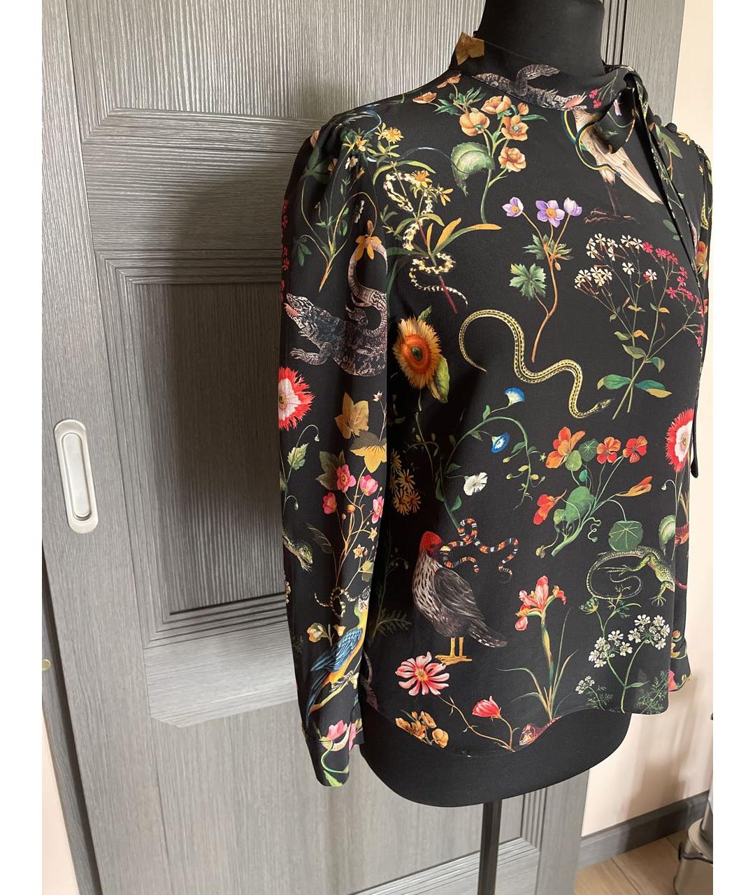 RED VALENTINO Мульти шелковая блузы, фото 4