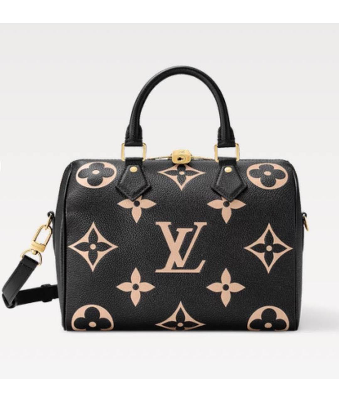 LOUIS VUITTON Черная кожаная сумка с короткими ручками, фото 2