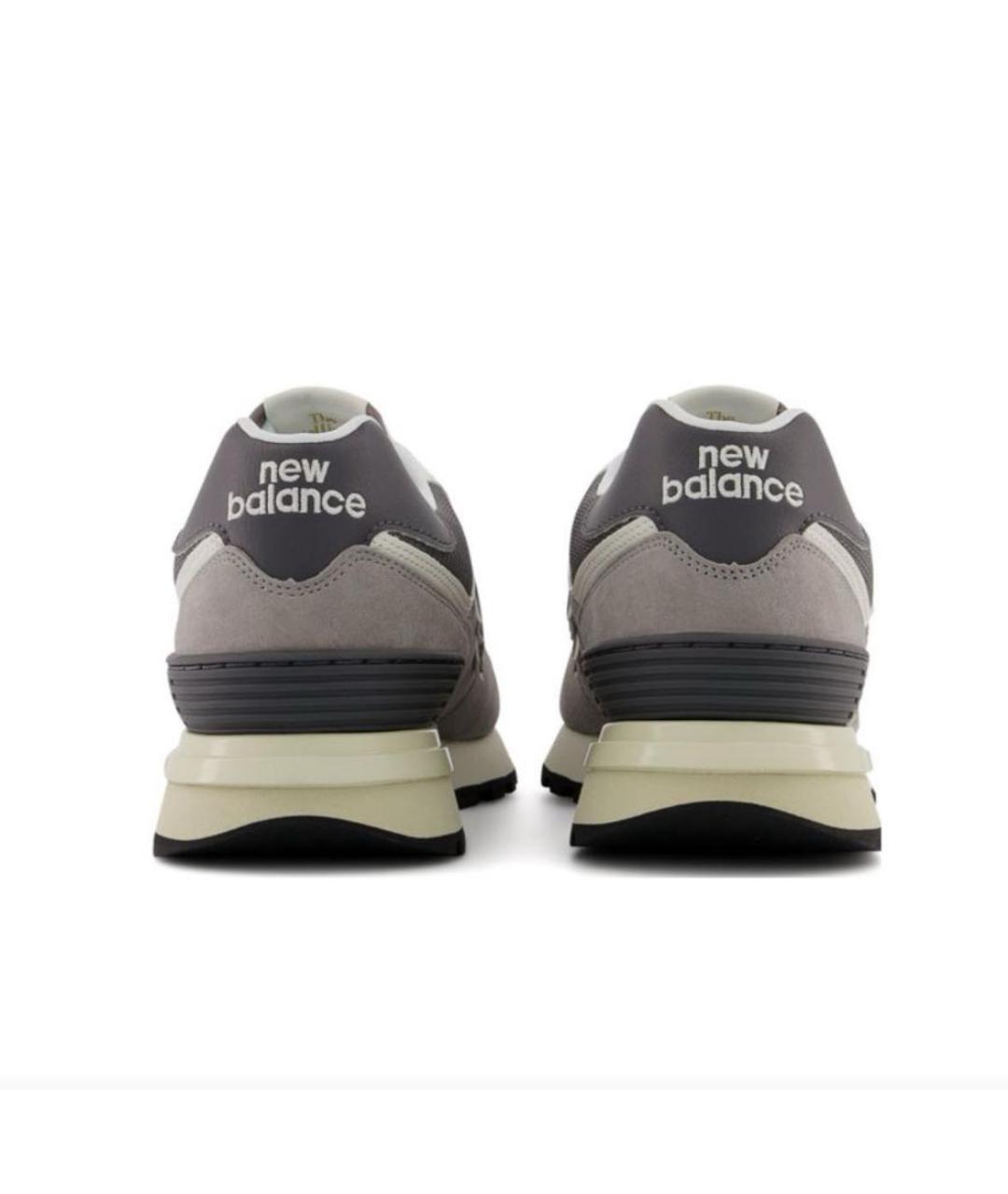 NEW BALANCE Серые замшевые низкие кроссовки / кеды, фото 4