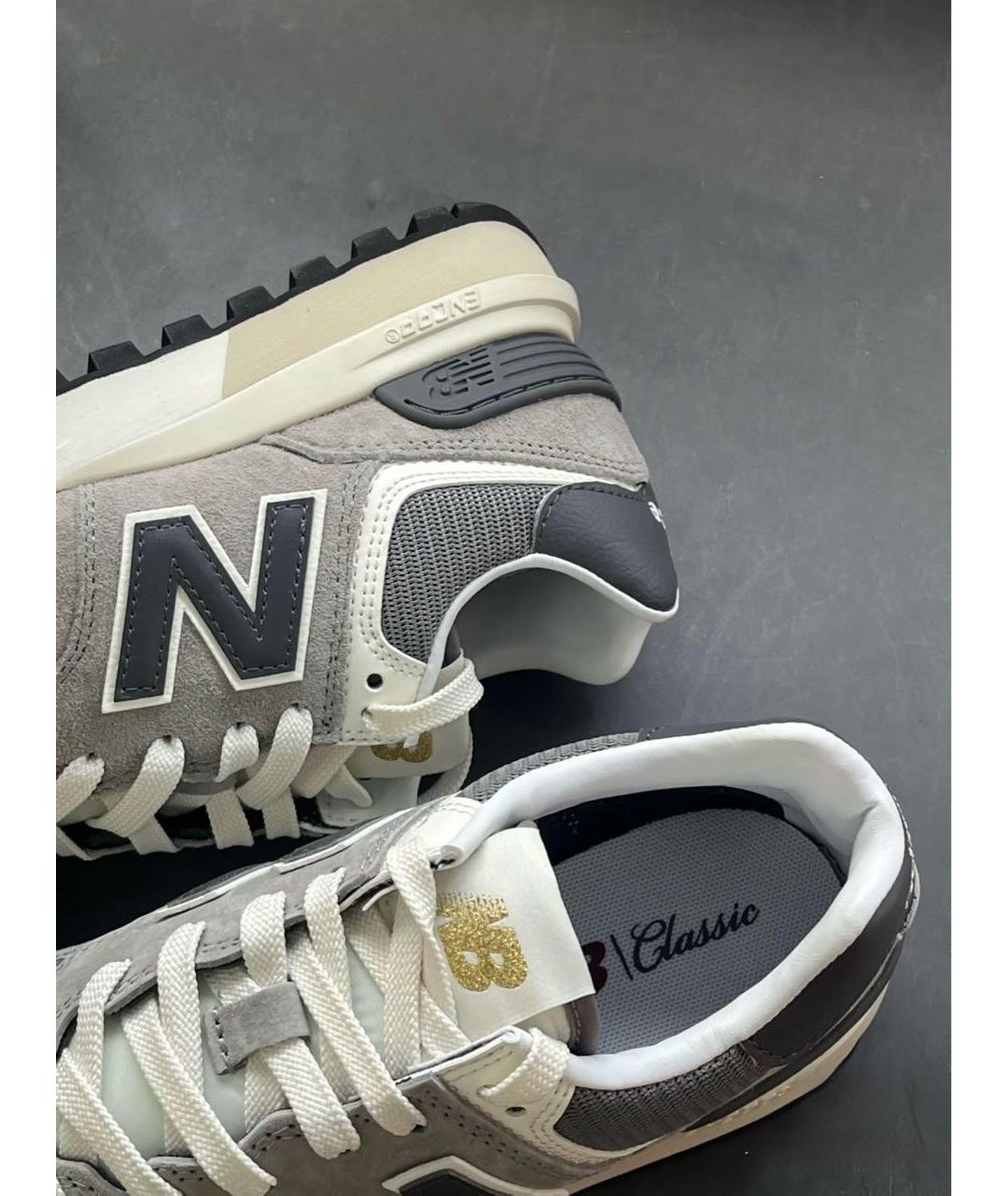 NEW BALANCE Серые замшевые низкие кроссовки / кеды, фото 8