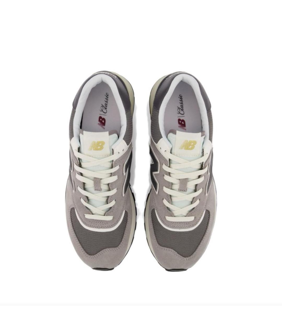 NEW BALANCE Серые замшевые низкие кроссовки / кеды, фото 3
