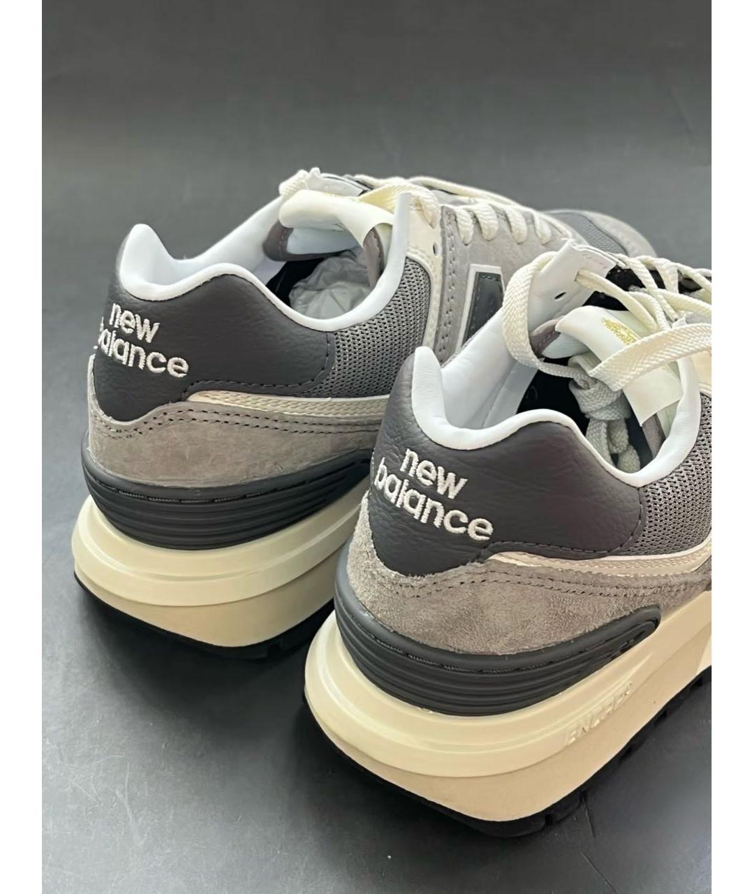 NEW BALANCE Серые замшевые низкие кроссовки / кеды, фото 5
