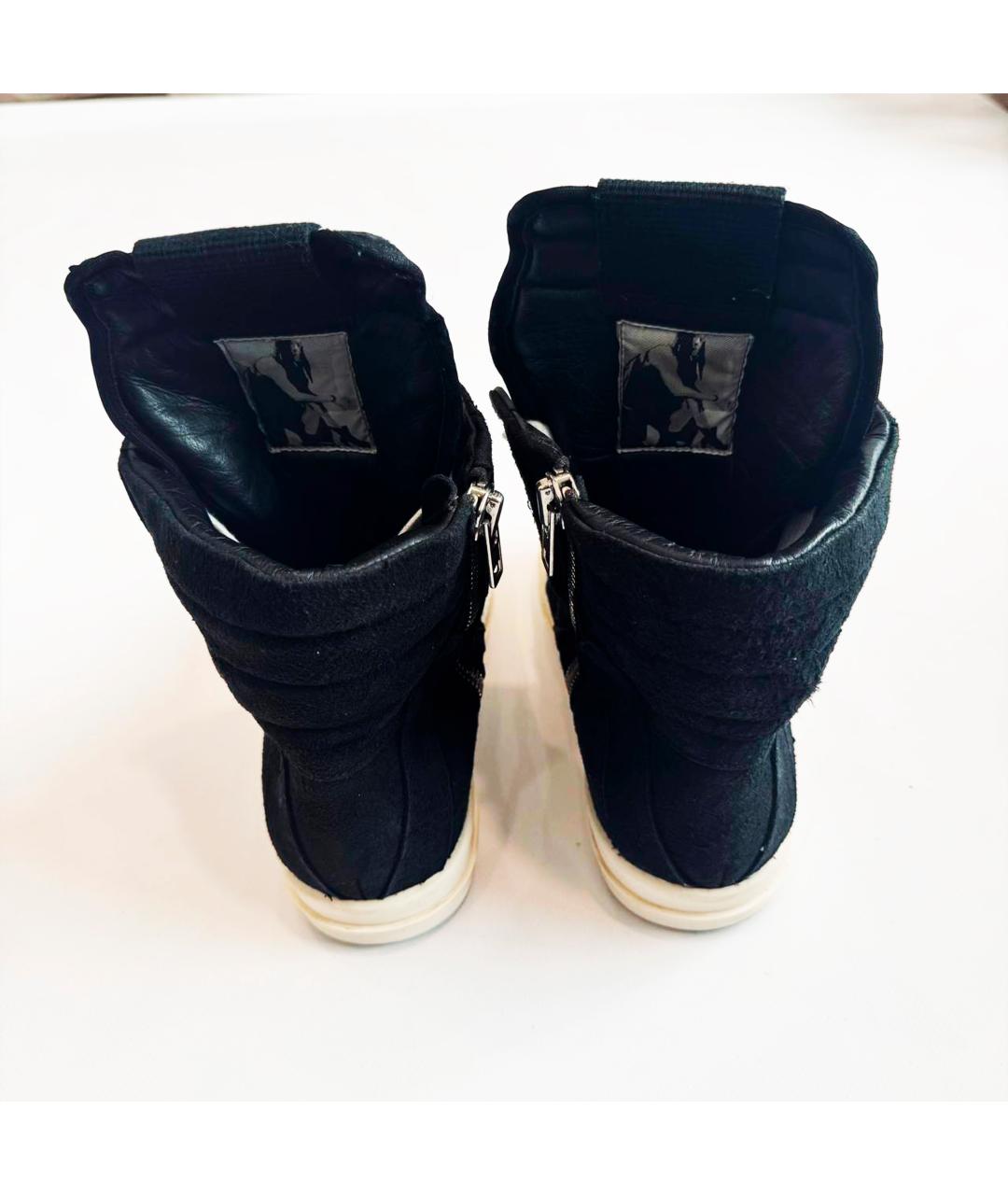 RICK OWENS Черные замшевые кеды, фото 6