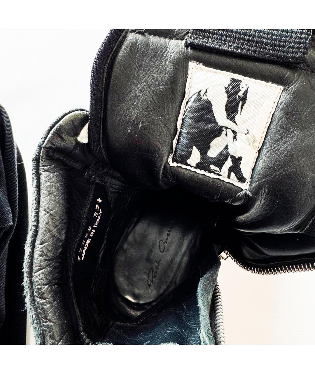 RICK OWENS Черные замшевые кеды, фото 7