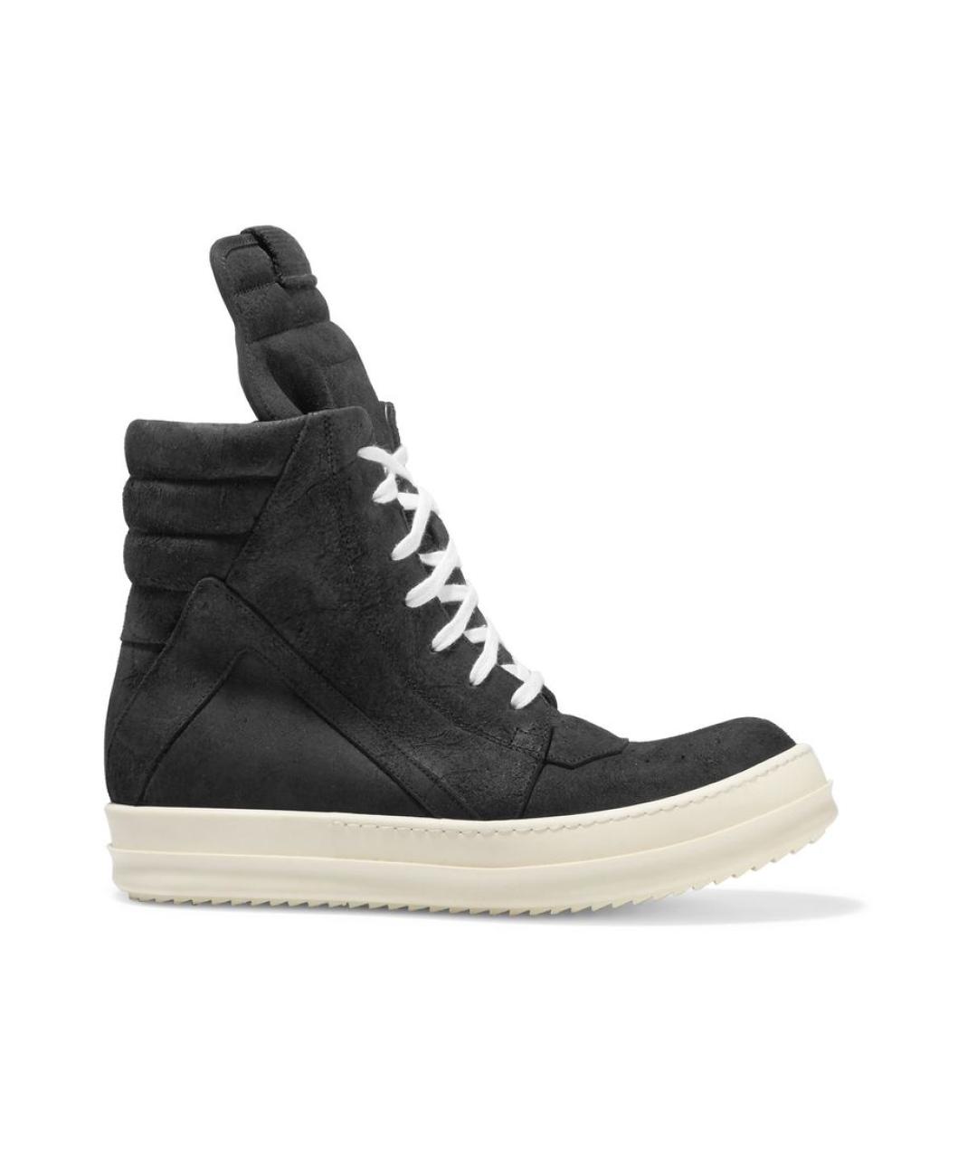 RICK OWENS Черные замшевые кеды, фото 9