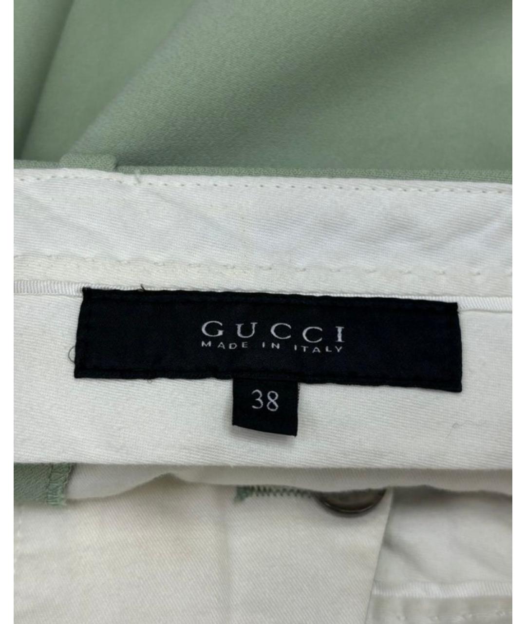 GUCCI Зеленые брюки узкие, фото 2