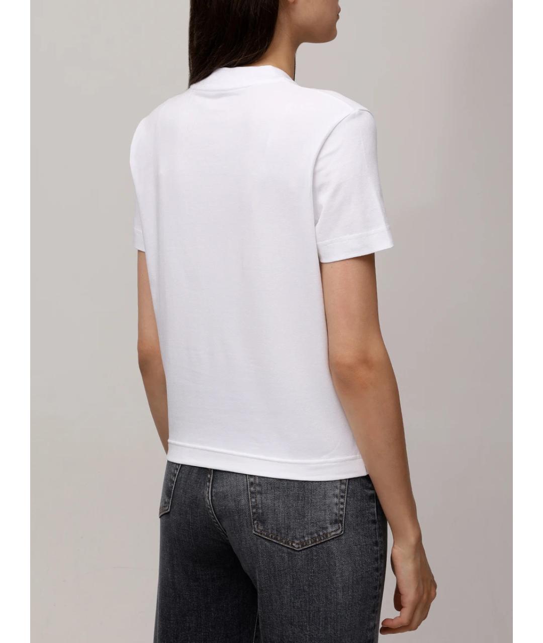 JACQUEMUS Белая хлопковая футболка, фото 4