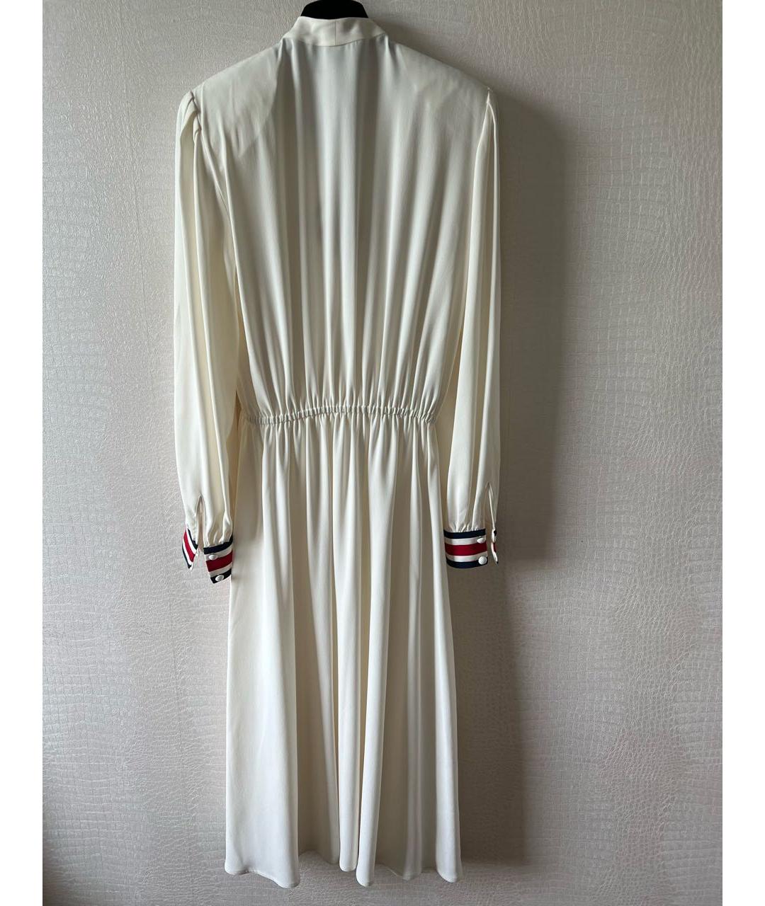 GUCCI Белое шелковое коктейльное платье, фото 3