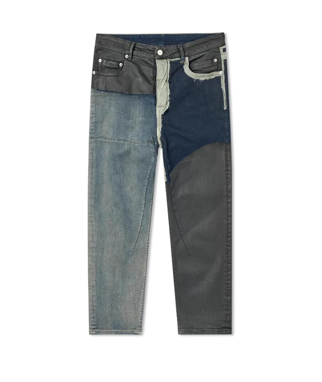 RICK OWENS DRKSHDW Синие хлопко-полиэстеровые джинсы скинни, фото 1
