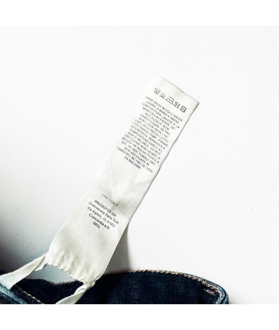 RICK OWENS DRKSHDW Синие хлопко-полиэстеровые джинсы скинни, фото 8