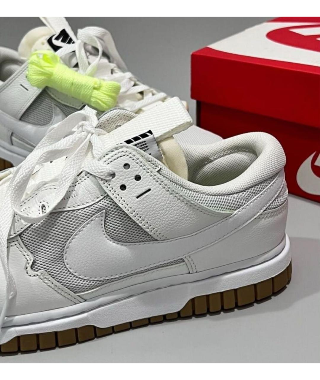 NIKE Белые кожаные низкие кроссовки / кеды, фото 7