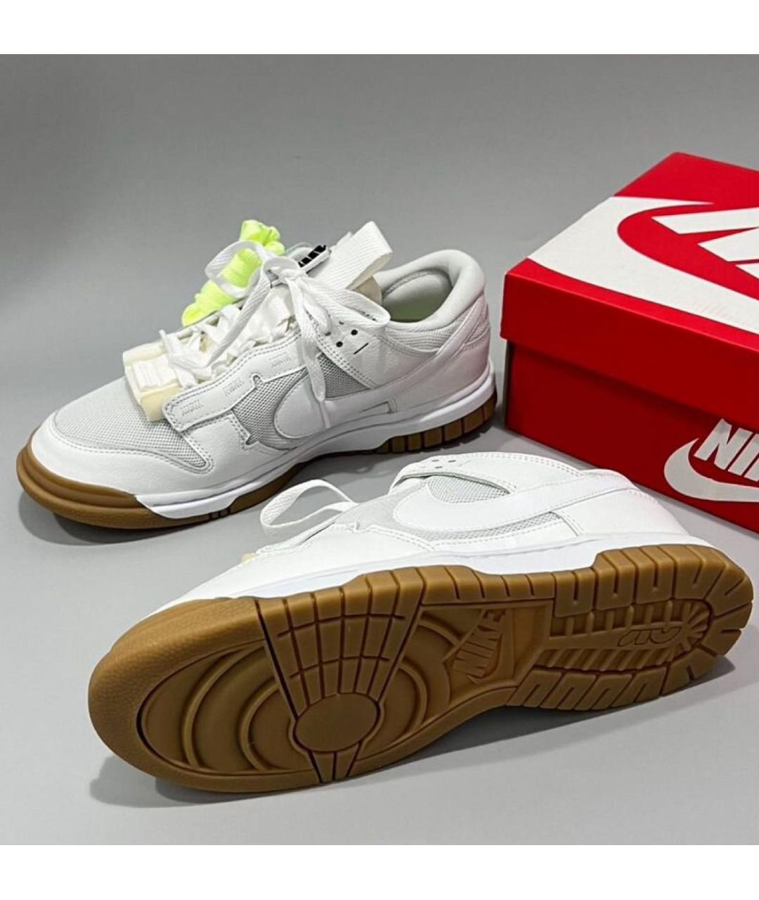 NIKE Белые кожаные низкие кроссовки / кеды, фото 6