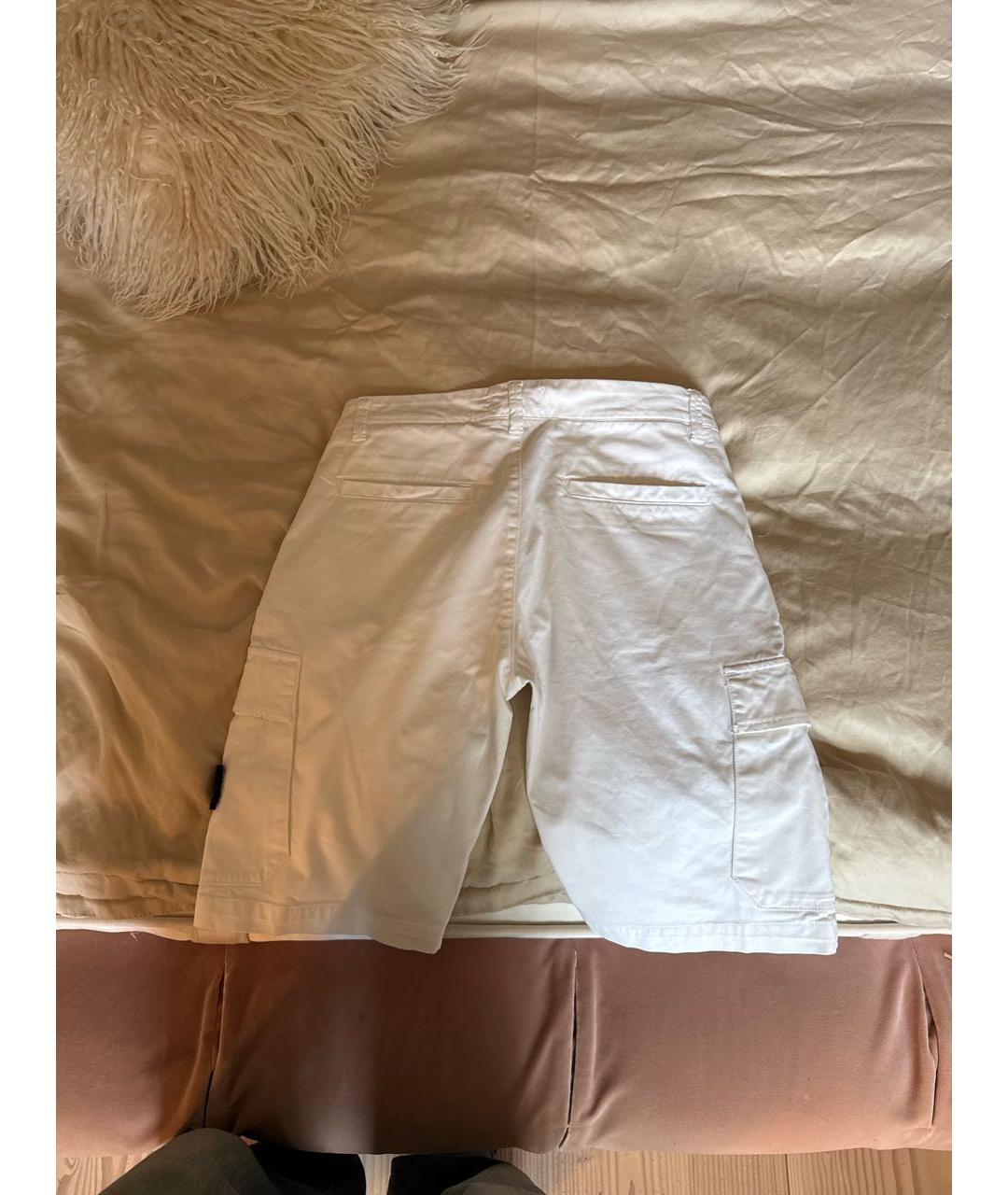 STONE ISLAND JUNIOR Белые хлопковые брюки и шорты, фото 2