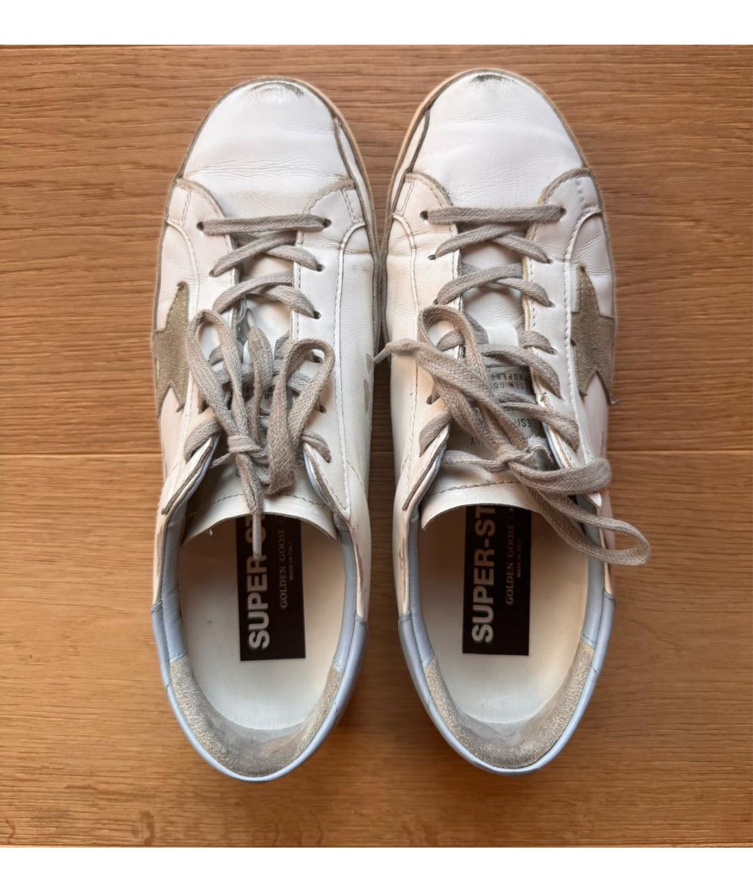 GOLDEN GOOSE DELUXE BRAND Белые кожаные кеды, фото 3