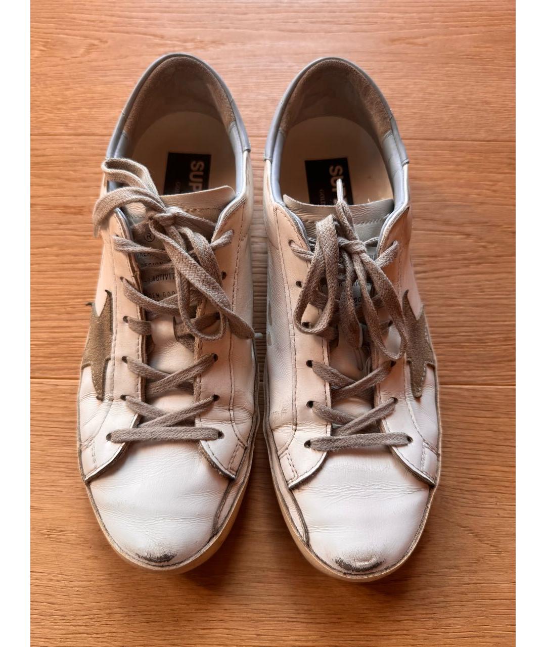 GOLDEN GOOSE DELUXE BRAND Белые кожаные кеды, фото 2